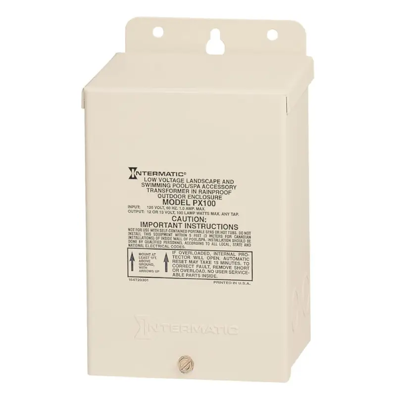 PX100 Intermatic PX100 Safety Transformer – 100W Low-Voltage Lighting Power Supply - Image 1