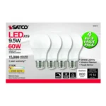 Satco S11414 9.5 Watt A19 LED; 2700K; Dimmable; Medium base; 230 deg. Beam Angle; 4-pack - Image 3