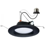 Satco S11835R1 9 Watt; LED Downlight Retrofit; 5-6 Inch; CCT Selectable; 120 Volts; Black Finish