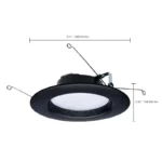 Satco S11835R1 9 Watt; LED Downlight Retrofit; 5-6 Inch; CCT Selectable; 120 Volts; Black Finish - Image 2