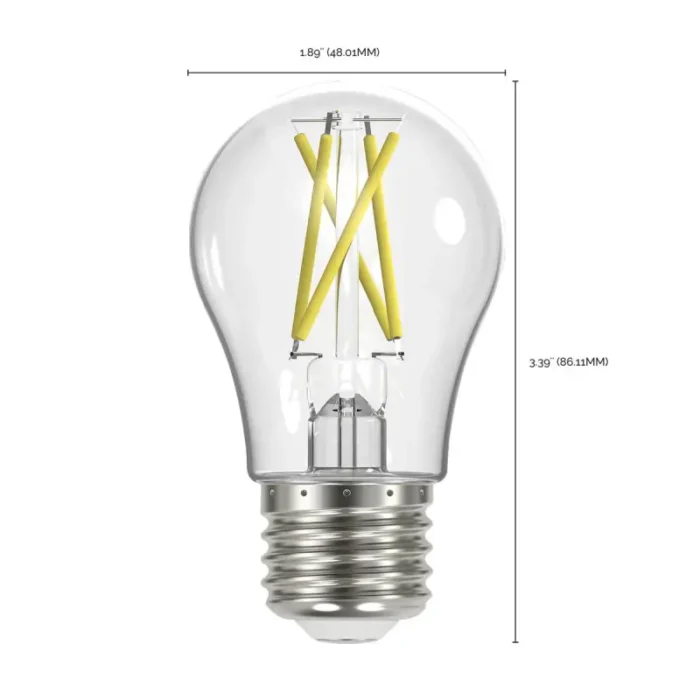 Satco S12406 - 8.2 Watt LED A15; Clear; Medium Base; 3000K; 90 CRI; 120 Volt - Image 3