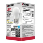 Satco S12407 - 8.2 Watt LED A15; Soft White; Medium Base; 3000K; 90 CRI; 120 Volt