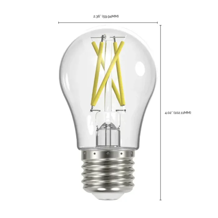 Satco S12414 8 Watt LED A19; Clear; Medium Base; 2700K; 90 CRI; 120 Volt - Image 3