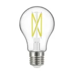 Satco S12436 - 10.5 Watt A19 LED; 75 Watt Replacement; Clear; Medium base; 2700K; 120 Volt; 4-Pack - Image 2