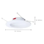 Satco S12602 8 Watt LED Downlight Retrofit; 5-6 Inch; CCT Selectable; Round; White Finish - Image 2