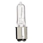 Satco S1981 50 Watt; Halogen; T4; Clear; 2000 Average rated hours; 750 Lumens; DC Bay base; 120 Volt