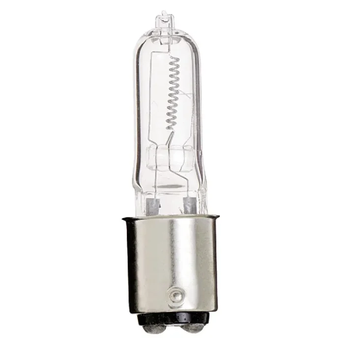 Satco S1981 50 Watt; Halogen; T4; Clear; 2000 Average rated hours; 750 Lumens; DC Bay base; 120 Volt - Image 1