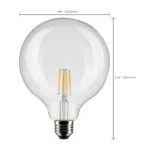 Satco S21252 - 6 Watt G40 LED; Clear; Medium base; 90 CRI; 2700K; 120 Volt - Image 3