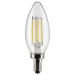 Satco S21266 4 Watt B11 LED; Clear; Candelabra base; 90 CRI; 3500K; 120 Volt - Image 2