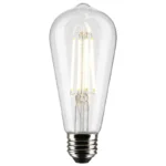 Satco S21364 8 Watt ST19 LED; Clear; Medium base; 90 CRI; 3000K; 120 Volt - Image 3