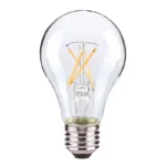 Satco S21712 5 Watt; A19 LED; Clear; 2700K; Medium base; 120 Volt; 4-Pack