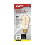 Satco S2413 40 Watt ST19 Incandescent; Clear; 3000 Average rated hours; 160 Lumens; Medium base; 120 Volt