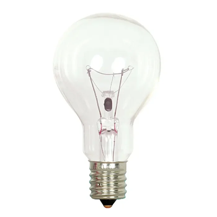 Satco S2744 40 Watt A15 Incandescent; Clear; Appliance Lamp; 1000 Average rated hours; 420 Lumens; Intermediate base; 120 Volt; 2-Card - Image 1