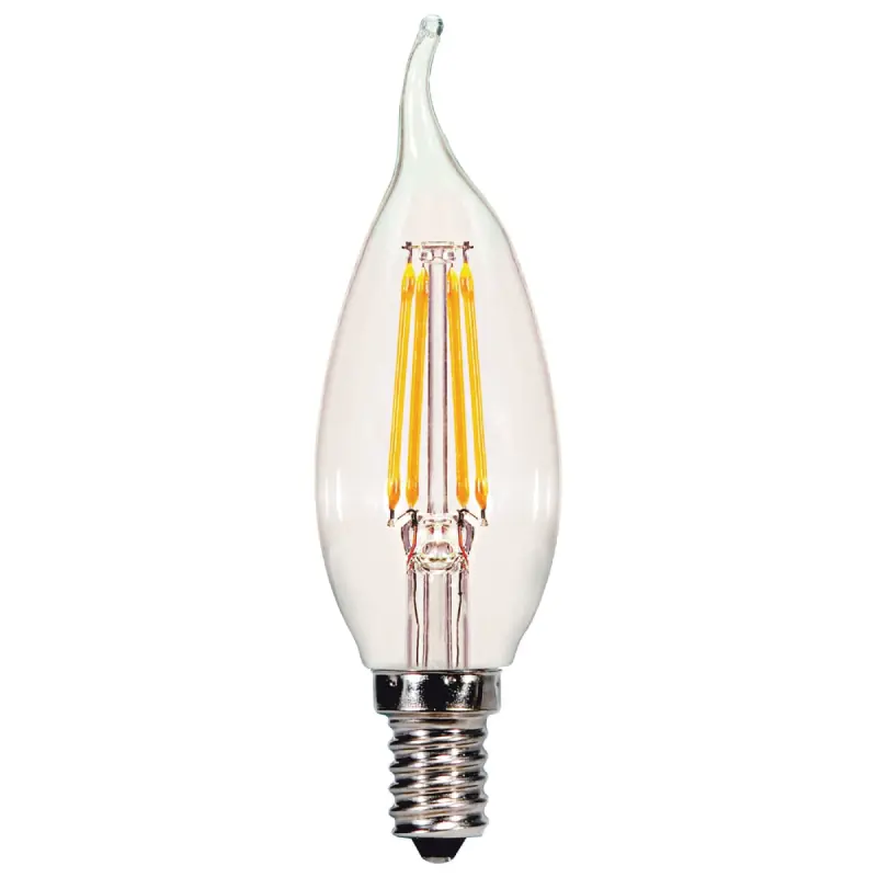 S28614.1 Satco S28614 4W LED CFC-Style Clear Lamp 2700K - Image 1