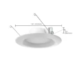 Satco S29312 - 9.8 watt LED Downlight Retrofit; 5 - 6"; 2700K; Dimmable; 120 volts - Image 3