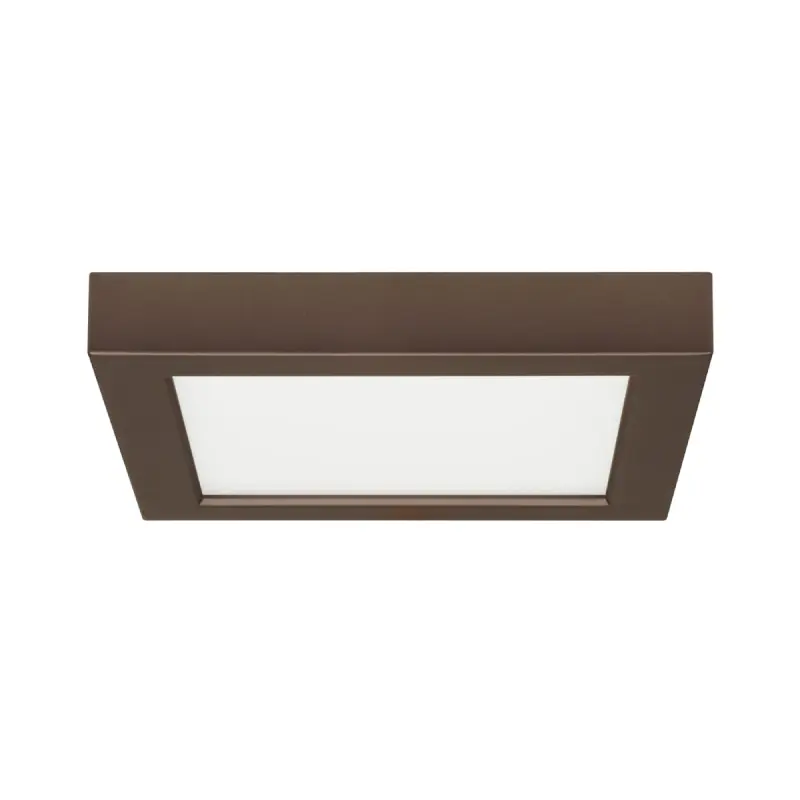 S29334 Satco S29334 13.5W LED 7" Square Flush Mount Fixture - Bronze - Integrated Base - Image 1