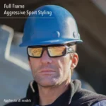Honeywell Uvex S2961HS Hypershock Safety Glasses, Brown Frame with Espresso Lens & HydroShield Anti-Fog Coating - Image 5