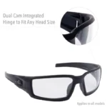 Honeywell Uvex S2961HS Hypershock Safety Glasses, Brown Frame with Espresso Lens & HydroShield Anti-Fog Coating - Image 3