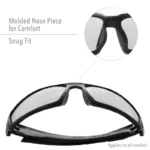 Honeywell Uvex S2961HS Hypershock Safety Glasses, Brown Frame with Espresso Lens & HydroShield Anti-Fog Coating - Image 4