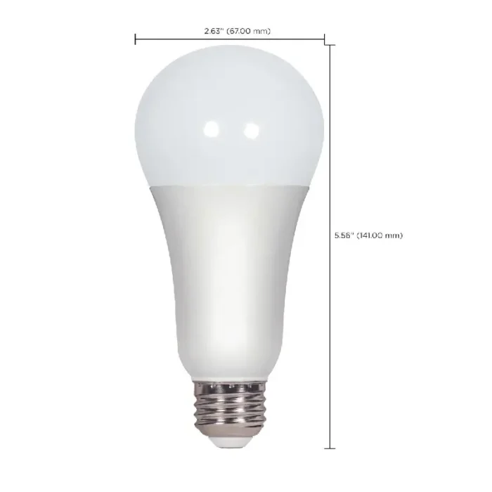 Satco S29815 15 Watt; A19 LED; Frosted; 2700K; Medium base; 220 deg. Beam Angle; 120 Volt - Image 3