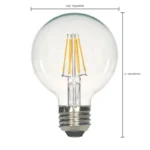Satco S29878 - 5.5 Watt G25 LED; Clear; Medium base; 2700K; 500 Lumens; 120 Volt - Image 3