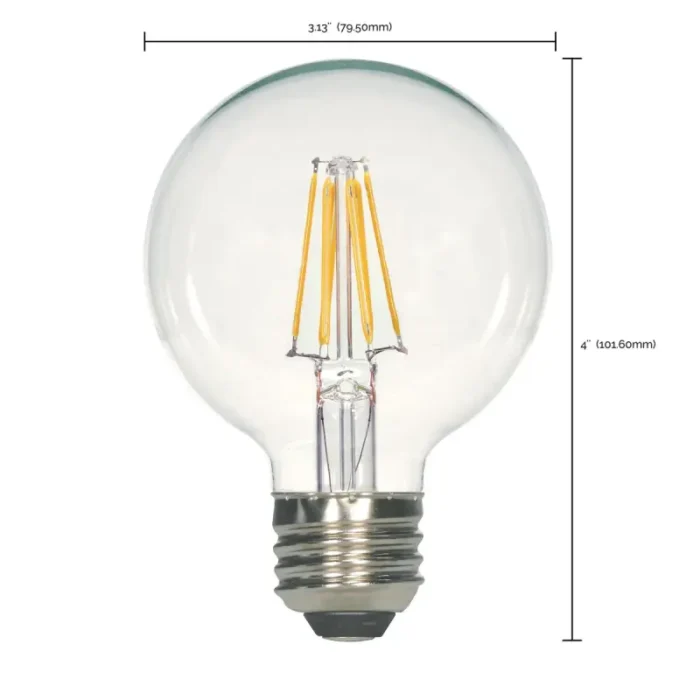 Satco S29878 - 5.5 Watt G25 LED; Clear; Medium base; 2700K; 500 Lumens; 120 Volt - Image 3