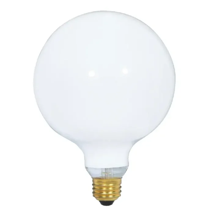 Satco S3004 150 Watt G40 Incandescent; Gloss White; 4000 Average rated hours; 1550 Lumens; Medium base; 120 Volt - Image 1