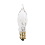 Satco S3241 - 7.5 Watt CA5 Incandescent; Clear; 1500 Average rated hours; 40 Lumens; Candelabra base; 120 Volt