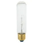 Satco S3252 40 Watt T10 Incandescent; Clear; 2000 Average rated hours; 280 Lumens; Medium base; 120 Volt