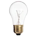 Satco S3720 40 Watt A15 Incandescent; Clear; Appliance Lamp; 2500 Average rated hours; 300/225 Lumens; Medium base; 130/120 Volt; Carded