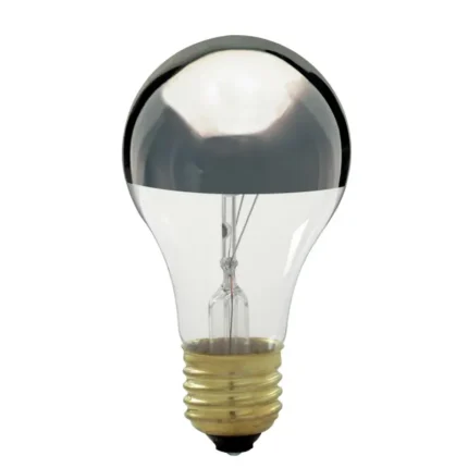Satco S3956 - 100 Watt A19 Incandescent; Silver Crown; 1500 Average rated hours; 960 Lumens; Medium base; 130 Volt