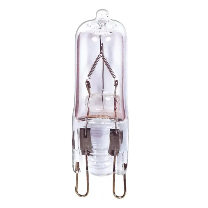 Satco S4621 35 Watt; Halogen; T4; Clear; 2000 Average rated hours; 400 Lumens; Double Loop base; 120 Volt - Image 1