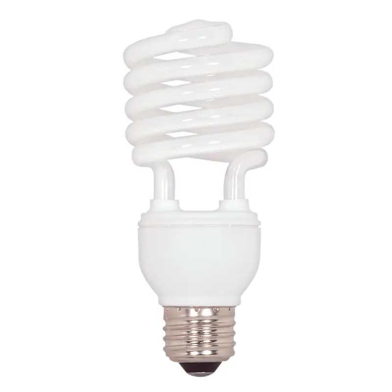 S7234 Satco S7234 20W Compact Fluorescent T2 Spiral Lamp - White - E26 Base - Image 1