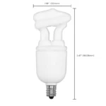 Satco S7266 5W Compact Fluorescent T2 Spiral Lamp - White - E12 Base - Image 3