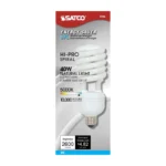 Satco S7336 - 40 Watt; Hi-Pro Spiral Compact Fluorescent; 5000K; 82 CRI; Medium base; 120 Volt