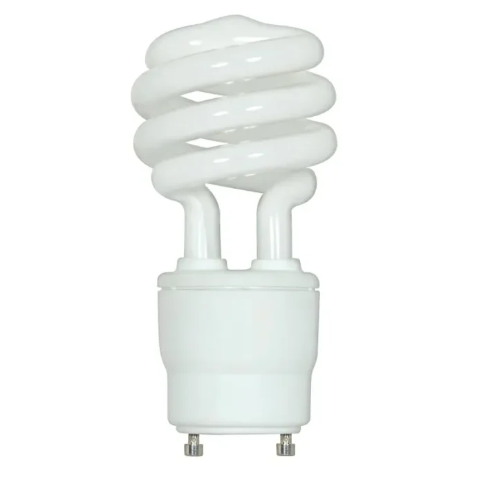 Satco S8205 18 Watt; Mini Spiral Compact Fluorescent; 2700K; 82 CRI; GU24 base; 120 Volt - Image 2