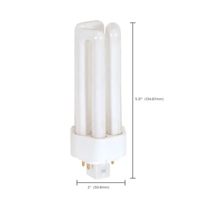 Satco S8345 - 26 Watt; pin-based Compact Fluorescent; 2700K; 82 CRI; GX24q-3 (4-Pin) base - Image 3