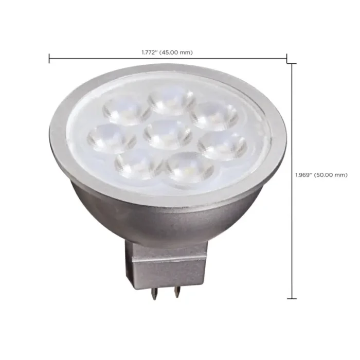 Satco S9496 6.5 Watt; LED MR16 LED; 3000K; 40 deg. Beam Angle; GU5.3 base; 12 Volt AC/DC - Image 3