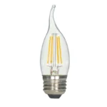 Satco S9573 4.5W LED Filament CA11 Lamp - Clear - E26 Base