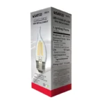 Satco S9573 4.5W LED Filament CA11 Lamp - Clear - E26 Base - Image 2