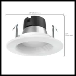 Satco S9729 7.5W LED 4" Baffle Downlight Retrofit - White - GU5.3 Base - Image 4