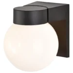 Satco SF77-140 1 Light - 8" Utility Wall with White Glass - Black Finish - Image 2