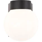Satco SF77-140 1 Light - 8" Utility Wall with White Glass - Black Finish - Image 4