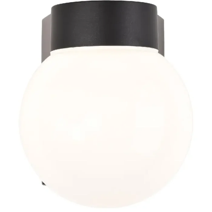 Satco SF77-140 1 Light - 8" Utility Wall with White Glass - Black Finish - Image 4