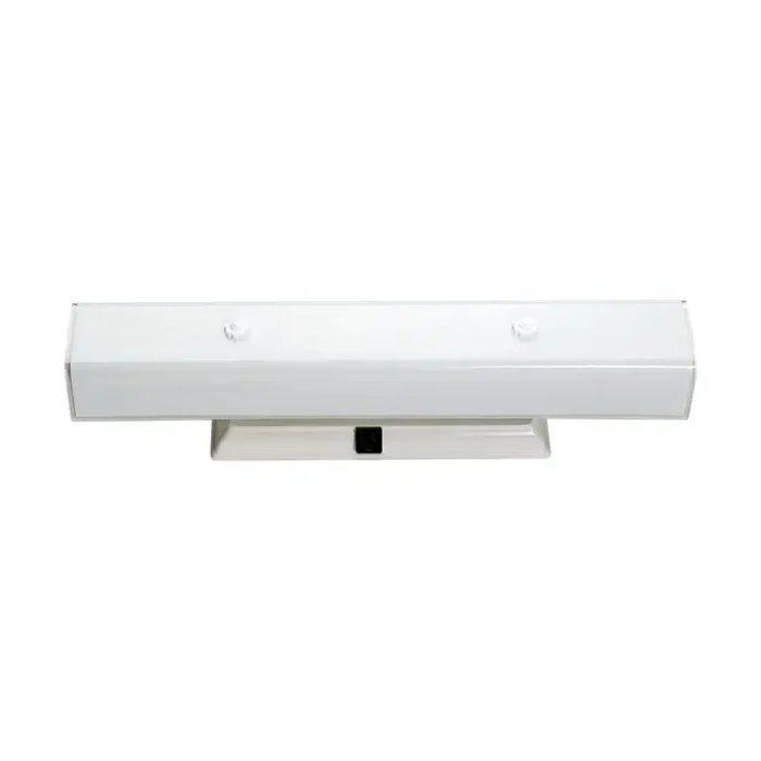 Satco SF77-991 - 4Light - 24" Vanity with White "U" Channel Glass with Convenience Outlet - White Finish - Image 1