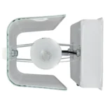 Satco SF77-991 - 4Light - 24" Vanity with White "U" Channel Glass with Convenience Outlet - White Finish - Image 2