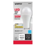 Satco S29819 15 Watt; A19 LED; Frosted; 2700K; GU24 base; 220 deg. Beam Angle; 120 Volt