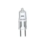 Satco S3120 20 Watt; Halogen; T3; Clear; 2000 Average rated hours; 300 Lumens; Bi Pin G4 base; 12 Volt