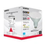 Satco S9639 16.5 Watt; LED BR40; 3000K; 103 deg. Beam Angle; Medium base; 120 Volt; Dimmable