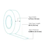 3M TEMFLEX-3/4X60CP10 Temflex Vinyl Electrical Tape 165, Black - 3/4 in x 60 ft - Image 3